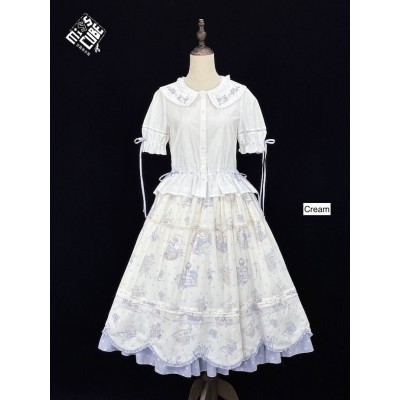 Miss Point Goose's Flower Basket Petal Hem Skirt(Reservation/3 Colours/Full Payment Without Shipping)